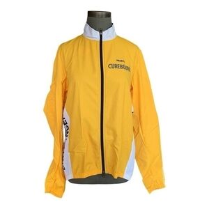 Primal Padres Pedal The Cause Women's Windbreaker XXL Yellow Cycling Jacket NWT